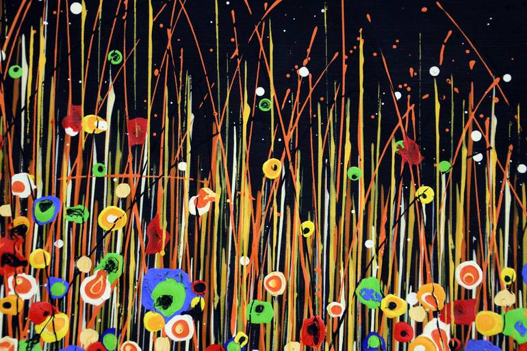 Original Abstract Floral Painting by Cecilia Frigati