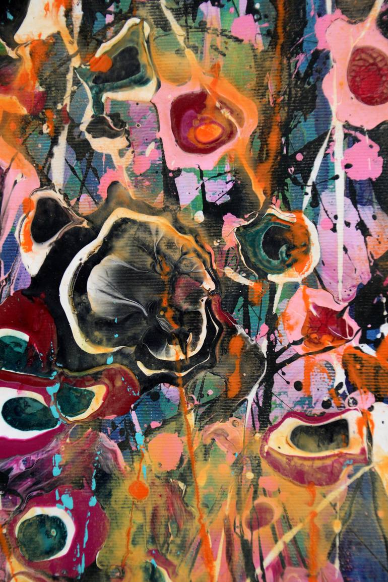 Original Abstract Floral Painting by Cecilia Frigati