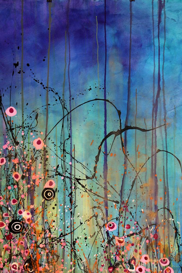Original Abstract Floral Painting by Cecilia Frigati