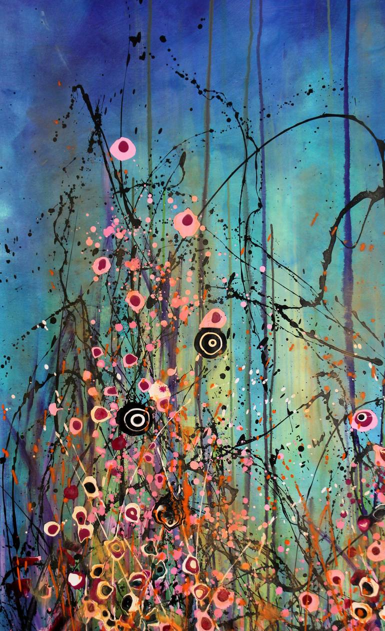 Original Abstract Floral Painting by Cecilia Frigati