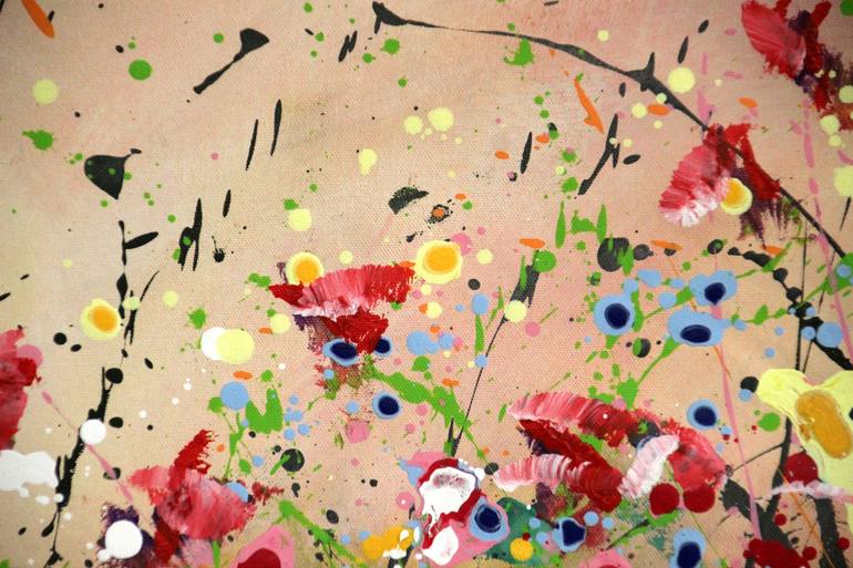 Original Abstract Floral Painting by cecilia frigati