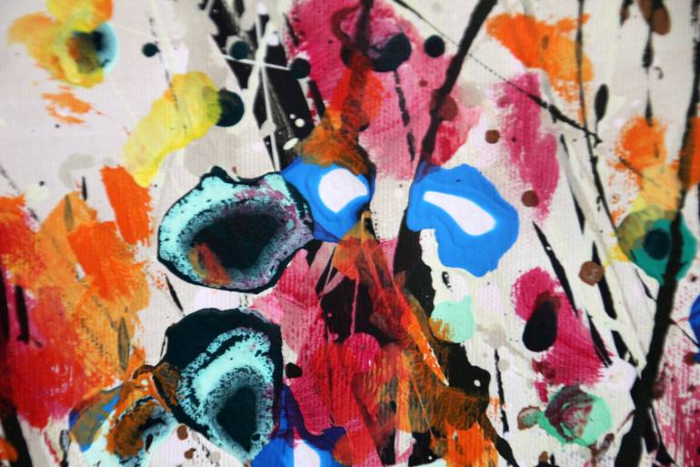 Original Abstract Floral Painting by Cecilia Frigati