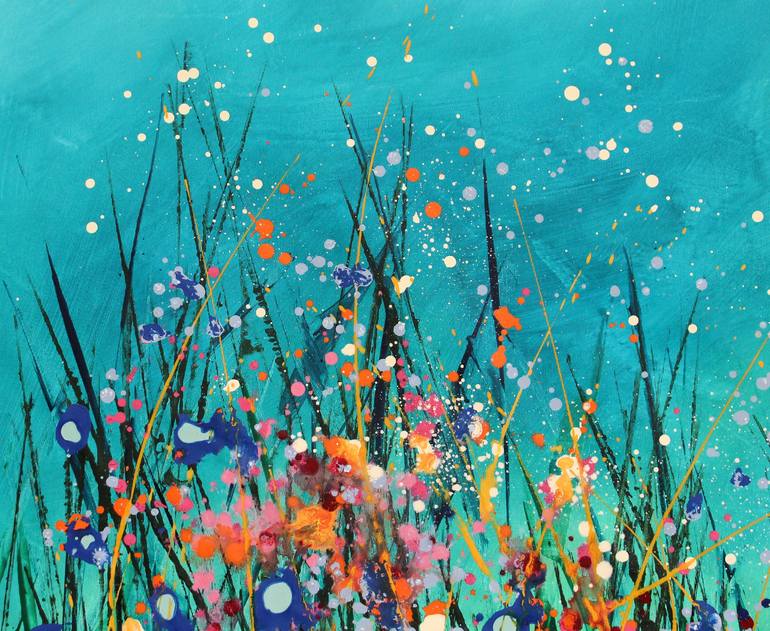 Original Abstract Floral Painting by cecilia frigati