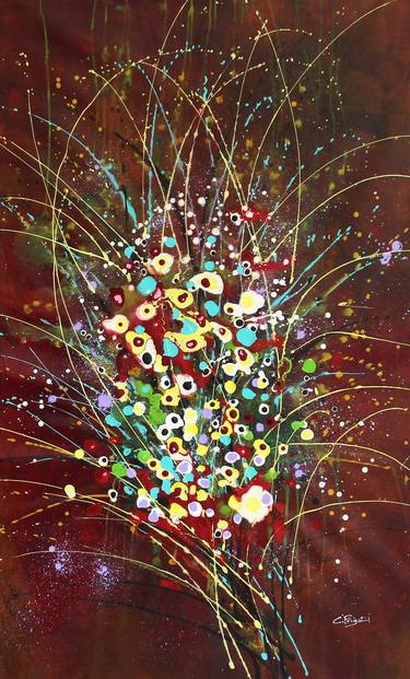 Folie Des Fleurs #6 - Extra large original abstract painting thumb