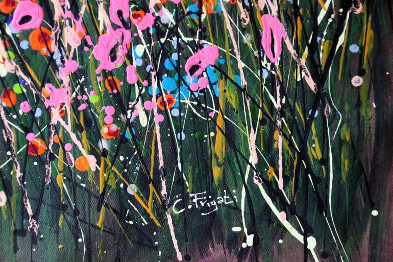 Original Expressionism Floral Painting by cecilia frigati