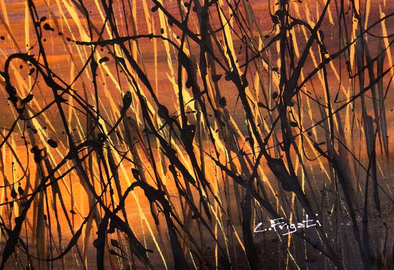 Original Abstract Expressionism Landscape Painting by Cecilia Frigati