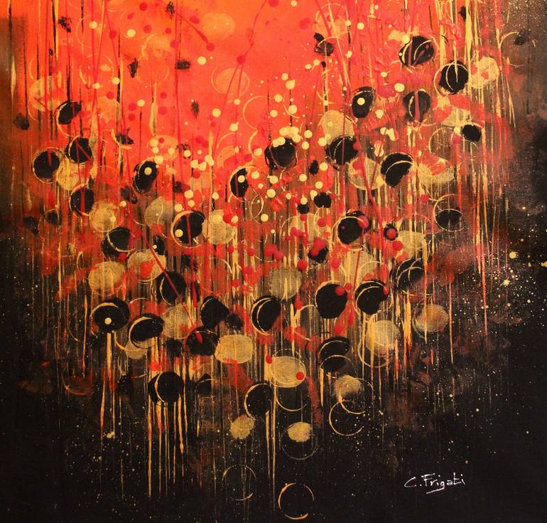 Original Floral Painting by cecilia frigati