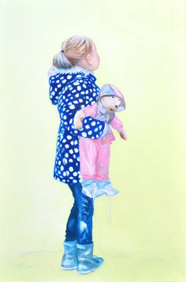 Original Figurative Children Paintings by Anastazia David