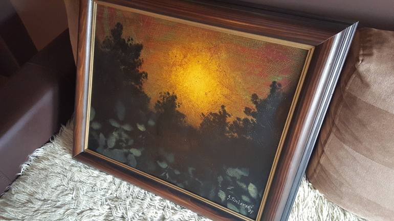 Original Abstract Landscape Painting by Slobodan Timchevski Linka