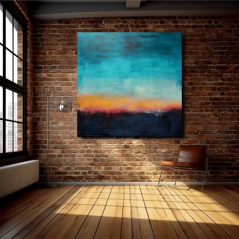 Original Abstract Expressionism Abstract Painting by Robert Edward R