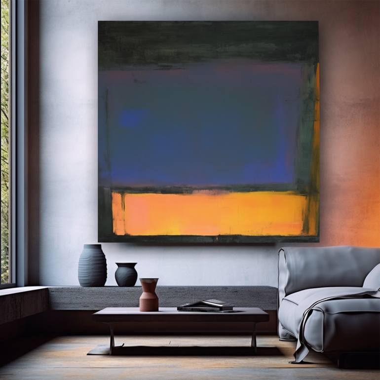 Original Fine Art Abstract Painting by Robert Edward Rodriguez