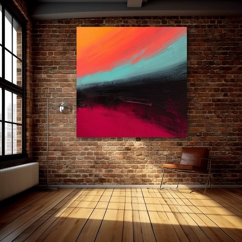 Original Abstract Expressionism Abstract Painting by Robert Edward R