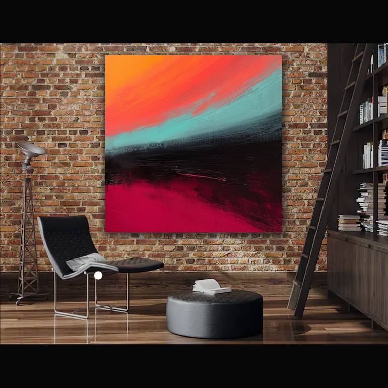 Original Abstract Expressionism Abstract Painting by Robert Edward R