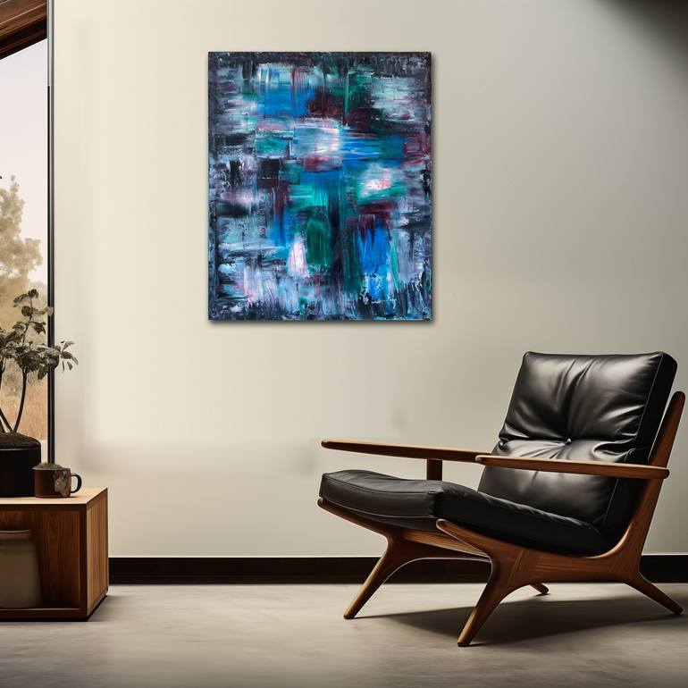 Original Abstract Painting by Robert Edward Rodriguez