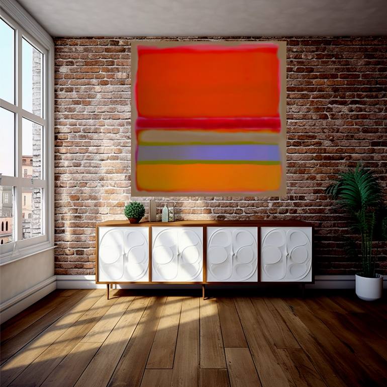 Original Abstract Expressionism Abstract Painting by Robert Edward R