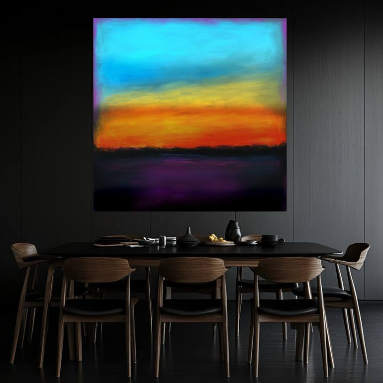 Original Abstract Expressionism Abstract Painting by Robert Edward R