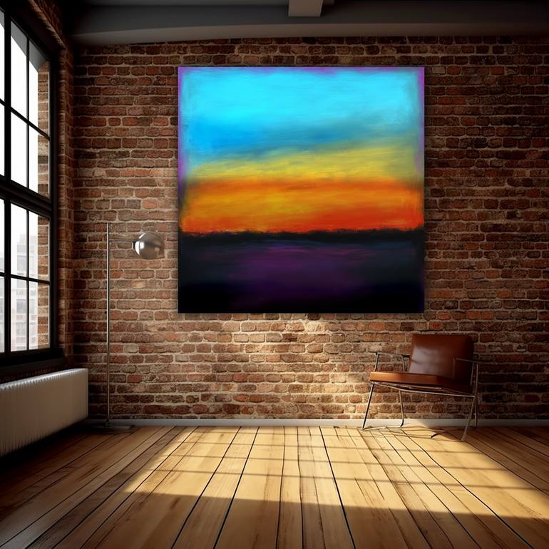 Original Abstract Expressionism Abstract Painting by Robert Edward R