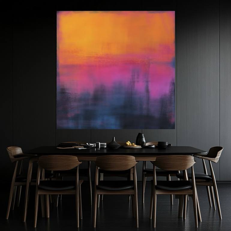 Original Abstract Expressionism Abstract Painting by Robert Edward R