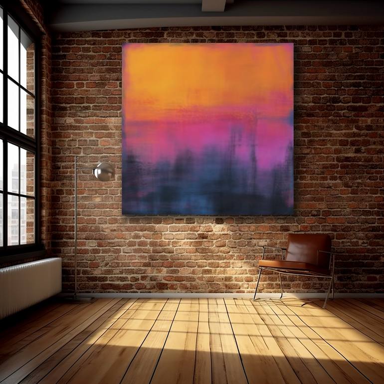 Original Abstract Expressionism Abstract Painting by Robert Edward R