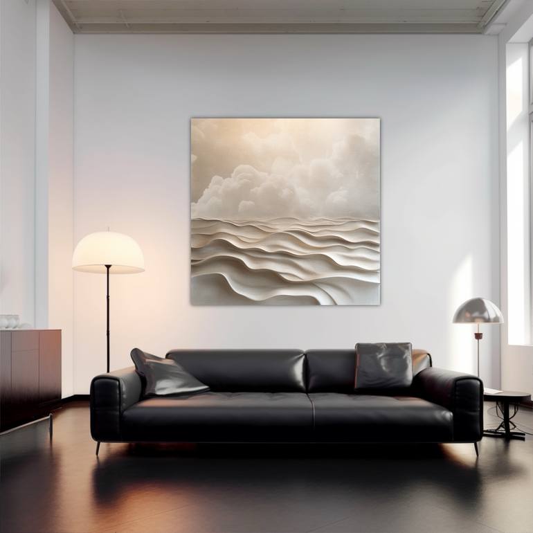 Original Black & White Beach Digital by Robert Edward R
