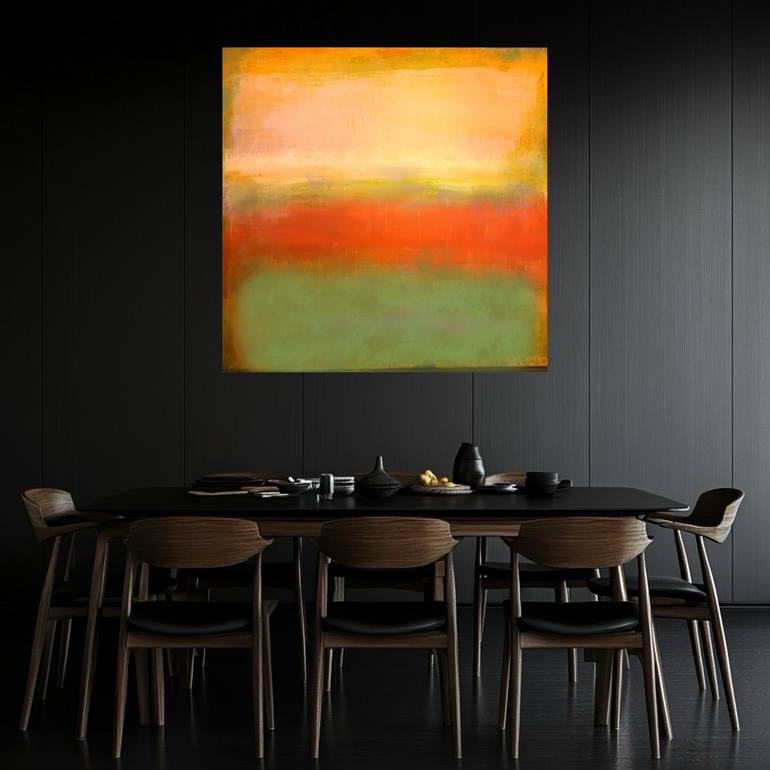 Original Abstract Expressionism Abstract Painting by Robert Edward R