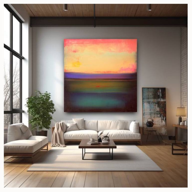 Original Abstract Painting by Robert Edward Rodriguez | Abstract Art on Canvas | Sold Eternal Radiance - a Rothko Inspired UAE