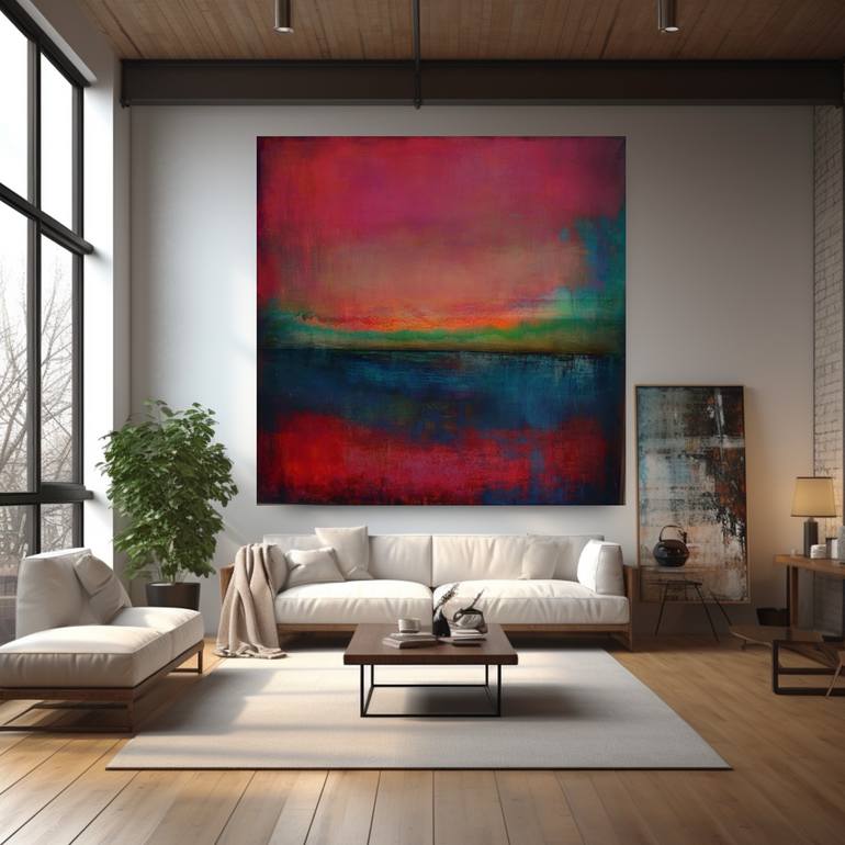 Original Abstract Expressionism Abstract Painting by Robert Edward R