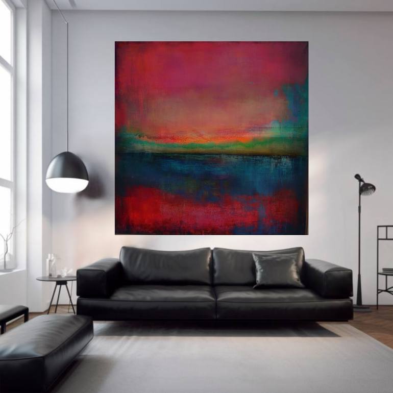 Original Abstract Expressionism Abstract Painting by Robert Edward R