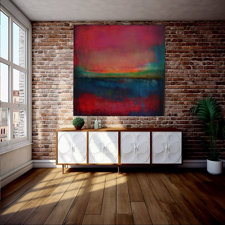 Original Abstract Expressionism Abstract Painting by Robert Edward R