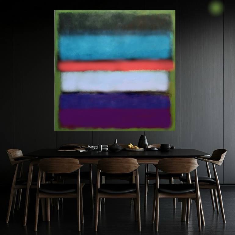 Original Abstract Expressionism Abstract Painting by Robert Edward R