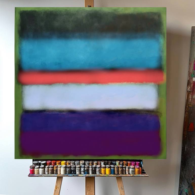 Original Abstract Expressionism Abstract Painting by Robert Edward R