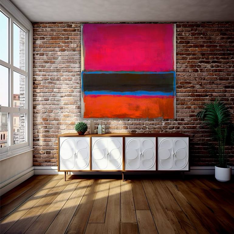 Original Abstract Expressionism Abstract Painting by Robert Edward R