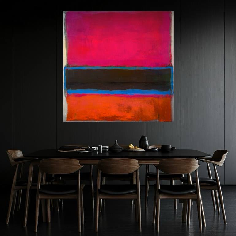 Original Abstract Expressionism Abstract Painting by Robert Edward R