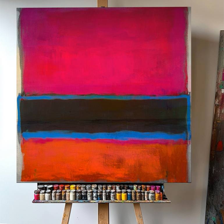 Original Abstract Expressionism Abstract Painting by Robert Edward R