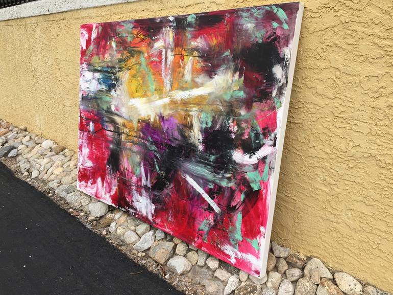 Original Abstract Painting by Robert Edward Rodriguez