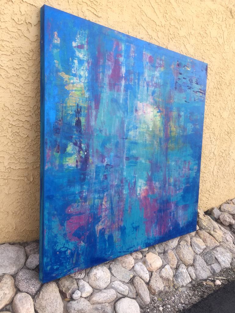 Original Abstract Beach Painting by Robert Edward Rodriguez