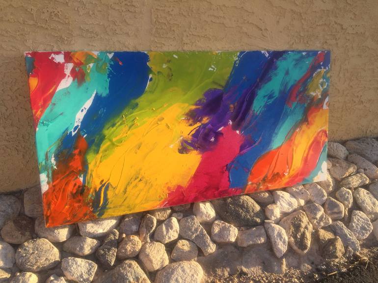 Original Abstract Painting by Robert Edward Rodriguez