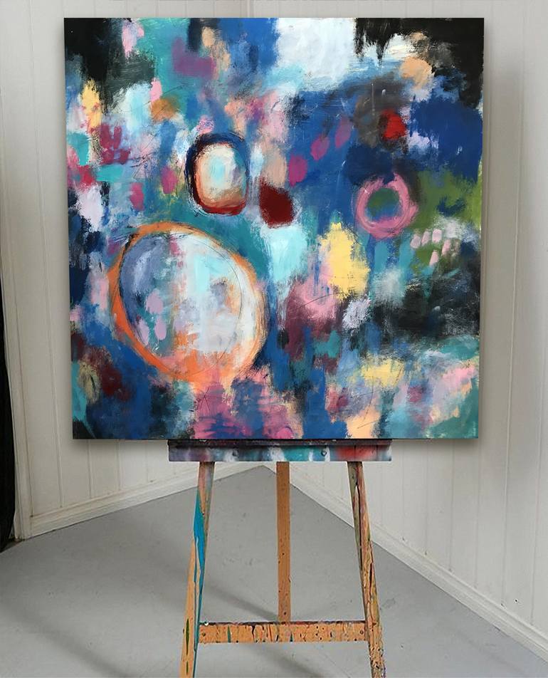 Original Abstract Expressionism Abstract Painting by Robert Edward Rodriguez