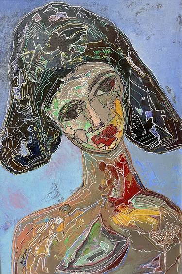 Original Abstract Expressionism Portrait Paintings by Sherin Elbaroudi