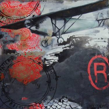 Original Abstract Aeroplane Paintings by Ludmila Rashtanova