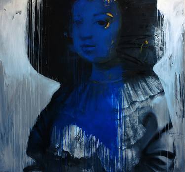 Saatchi Art Artist Ludmila Rashtanova; Paintings, “Blue Portrait” #art