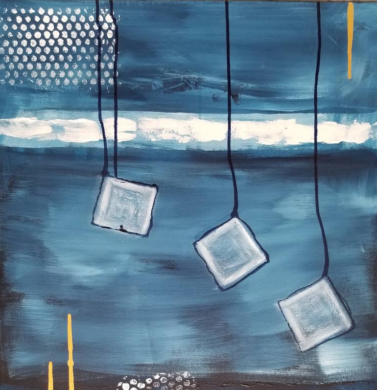 Original Contemporary Abstract Painting by Monique J Dufour