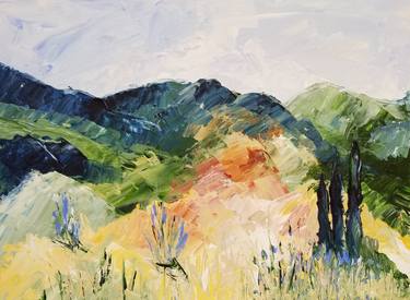 Original Abstract Expressionism Landscape Paintings by Monique J Dufour