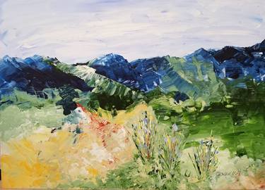 Original Abstract Expressionism Landscape Paintings by Monique J Dufour