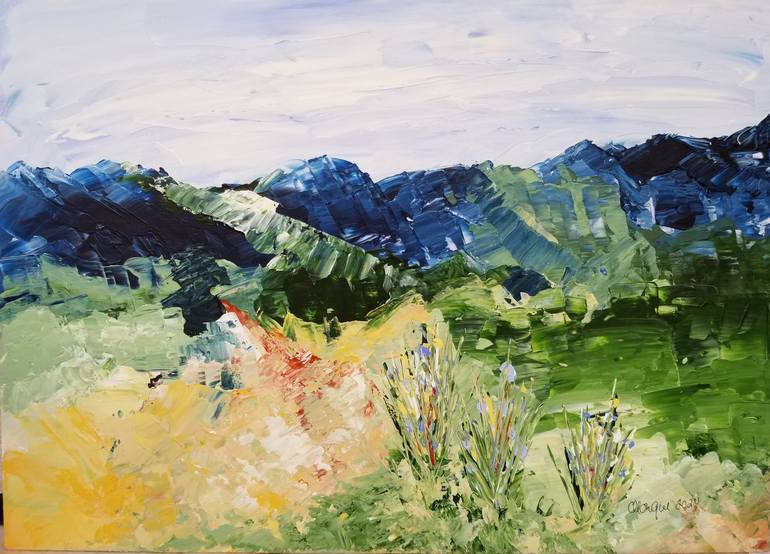 Original Abstract Expressionism Landscape Paintings by Monique J Dufour