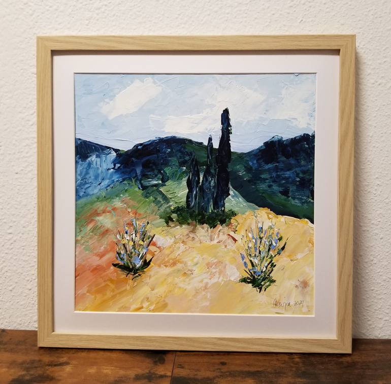 Original Abstract Landscape Painting by Monique J Dufour