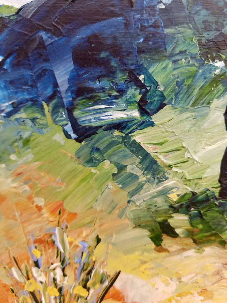 Original Abstract Landscape Painting by Monique J Dufour