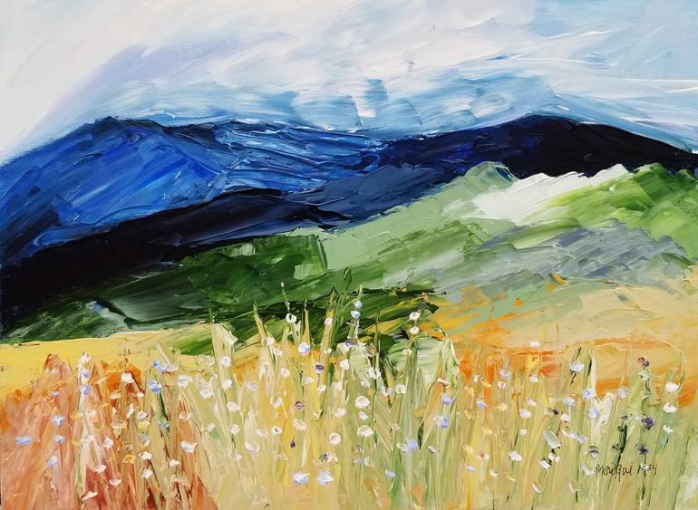 Original Abstract Landscape Paintings by Monique J Dufour
