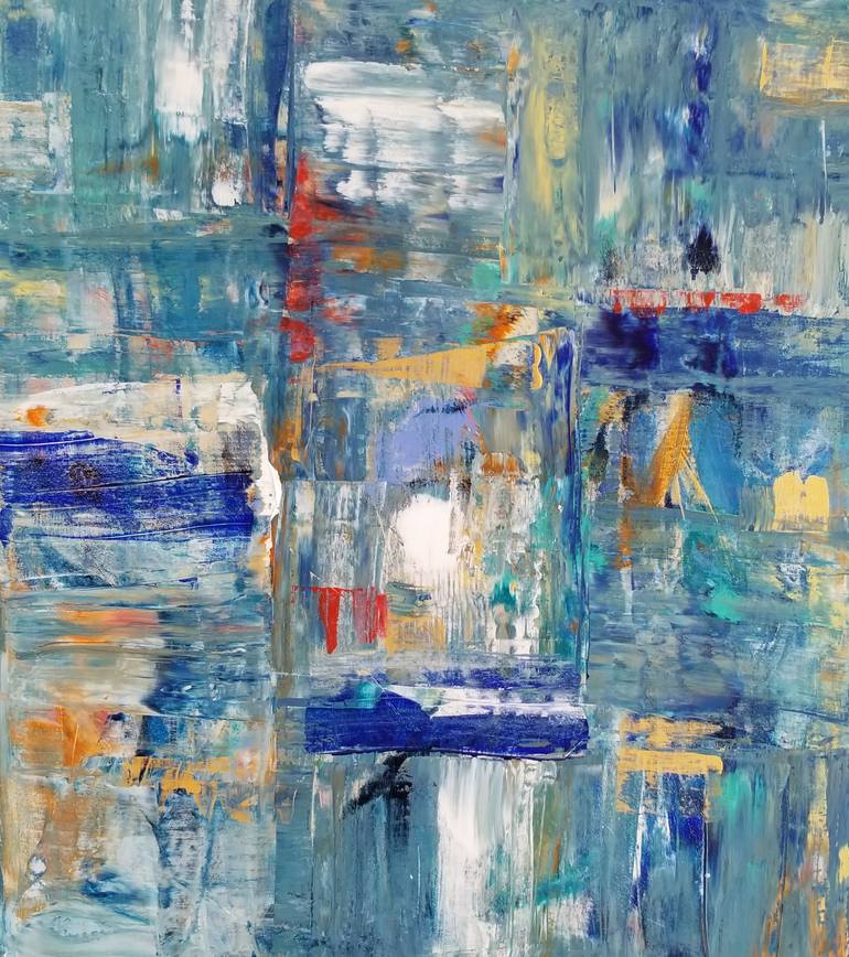 Original Contemporary Abstract Painting by Monique J Dufour