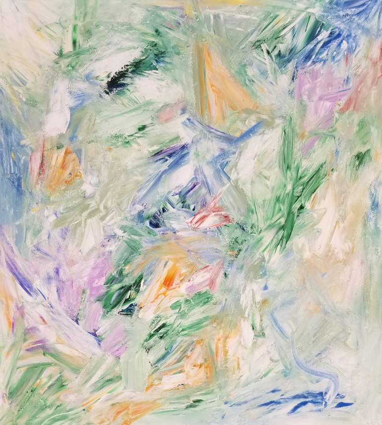 Original Abstract Expressionism Abstract Paintings by Monique J Dufour
